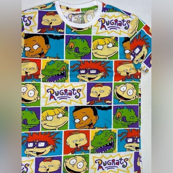 Rugrats All Over Print Graphic T-shirt Men Medium Multicolor Short Sleeve - Picture 2 of 5